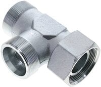 Trójnik hydrauliczny L, nastawny, gwintowany 38 S (M52x2), uszczelnienie stożkowe, stal ocynkowana