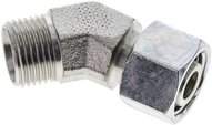 Kolanko hydrauliczne 45 st., nastawne, gwintowane 12 L (M18x1,5), uszczelnienie stożkowe, stal ocynkowana