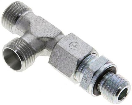 Trójnik hydrauliczny L, nastawny, gwint M 14x1,5-10 L (M16x1,5), stal ocynkowana