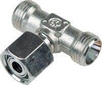 Trójnik hydrauliczny T, nastawny, gwintowany 6 S (M14x1,5), stal ocynkowana