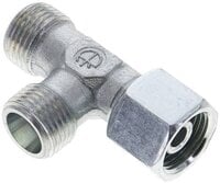 Trójnik hydrauliczny L, nastawny, gwintowany 10 S (M18x1,5), uszczelnienie stożkowe, stal ocynkowana