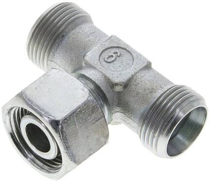Trójnik hydrauliczny T, nastawny, gwintowany 15 L (M22x1,5), stal ocynkowana