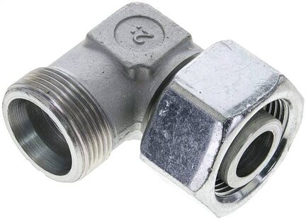 Kolanko hydrauliczne 90 st., nastawne, gwintowane 25 S (M36x2), stal ocynkowana
