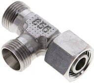Trójnik hydrauliczny L, nastawny, gwintowany 12 L (M18x1,5), uszczelnienie stożkowe, stal nierdzewna
