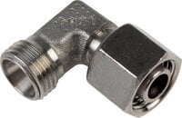 Kolanko hydrauliczne 90 st., nastawne, gwintowane 28 L (M36x2), stal nierdzewna