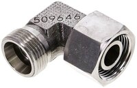 Kolanko hydrauliczne 90 st., nastawne, gwintowane, uszczelnienie stożkowe 20 S (M30x2), stal nierdzewna
