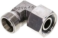 Kolanko hydrauliczne 90 st., nastawne, gwintowane, uszczelnienie stożkowe 20 S (M30x2), stal nierdzewna