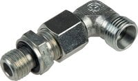 Kolanko hydrauliczne 90 st., nastawne, gwint M 33x2-25 S (M36x2), stal ocynkowana