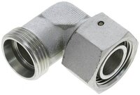 Kolanko hydrauliczne 90 st., nastawne, gwintowane, uszczelnienie stożkowe 22 L (M30x2), stal ocynkowana