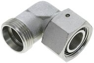 Kolanko hydrauliczne 90 st., nastawne, gwintowane, uszczelnienie stożkowe 22 L (M30x2), stal ocynkowana