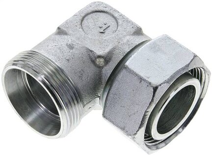 Kolanko hydrauliczne 90 st., nastawne, gwintowane 35 L (M45x2), stal ocynkowana