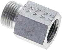 Złączka hydrauliczna prosta, pierścieniowa G 3/8"-10 S (M18x1,5), stal ocynkowana