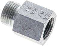 Złączka hydrauliczna prosta, pierścieniowa G 3/8"-10 S (M18x1,5), stal ocynkowana