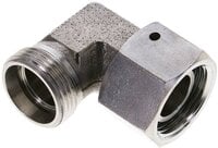 Kolanko hydrauliczne 90 st., nastawne, gwintowane, uszczelnienie stożkowe 22 L (M30x2), stal nierdzewna