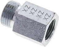 Złączka hydrauliczna prosta, redukcyjna GZ/GW, M 16x1,5-12 L (M18x1,5), stal ocynkowana