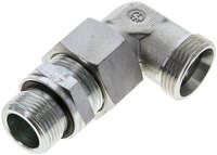 Kolanko hydrauliczne 90 st., nastawne, gwint G 3/4"-22 L (M30x2), stal ocynkowana