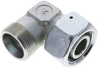 Kolanko hydrauliczne 90 st., nastawne, gwintowane, uszczelnienie stożkowe 25 S (M36x2), stal ocynkowana