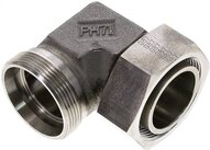 Kolanko hydrauliczne 90 st., nastawne, gwintowane 42 L (M52x2), stal nierdzewna