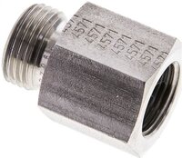 Złączka hydrauliczna prosta, pierścieniowa G 3/8"-12 L (M18x1,5), stal nierdzewna