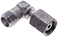 Kolanko hydrauliczne 90 st., nastawne, gwintowane 6 L (M12x1,5), stal ocynkowana