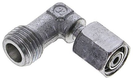 Kolanko hydrauliczne 90 st., nastawne, gwintowane 6 S (M14x1,5), stal ocynkowana