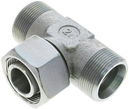 Trójnik hydrauliczny T, nastawny, gwintowany 30 S (M42x2), stal ocynkowana