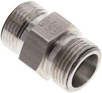 Złączka hydrauliczna prosta, gwintowana 12 S (M20x1,5), stal nierdzewna