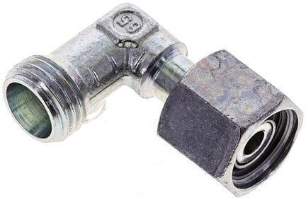 Kolanko hydrauliczne 90 st., nastawne, gwintowane 8 L (M14x1,5), stal ocynkowana