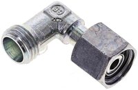 Kolanko hydrauliczne 90 st., nastawne, gwintowane 8 L (M14x1,5), stal ocynkowana