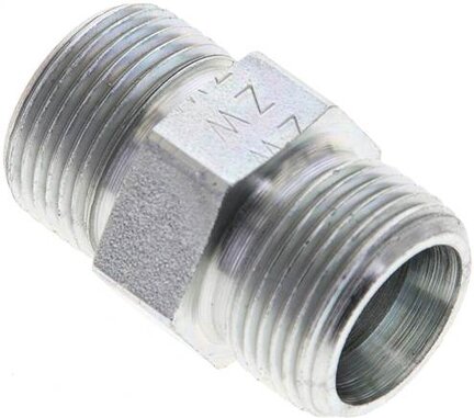 Złączka hydrauliczna prosta, gwintowana 14 S (M22x1,5), stal ocynkowana