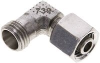 Kolanko hydrauliczne 90 st., nastawne, gwintowane 8 L (M14x1,5), stal nierdzewna
