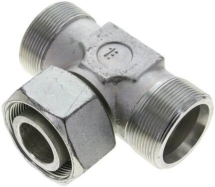 Trójnik hydrauliczny T, nastawny, gwintowany 38 S (M52x2), stal ocynkowana