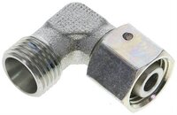 Kolanko hydrauliczne 90 st., nastawne, gwintowane, uszczelnienie stożkowe 10 L (M16x1,5), stal ocynkowana