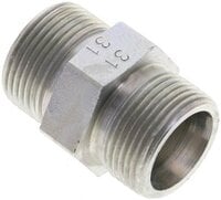 Złączka hydrauliczna prosta, gwintowana 16 S (M24x1,5), stal ocynkowana