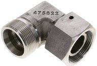 Kolanko hydrauliczne 90 st., nastawne, gwintowane, uszczelnienie stożkowe 30 S (M42x2), stal nierdzewna