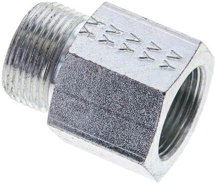 Złączka hydrauliczna prosta, redukcyjna GZ/GW, M 22x1,5-16 S (M24x1,5), stal ocynkowana