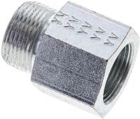 Złączka hydrauliczna prosta, redukcyjna GZ/GW, M 22x1,5-16 S (M24x1,5), stal ocynkowana