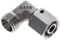 Kolanko hydrauliczne 90 st., nastawne, gwintowane, uszczelnienie stożkowe 10 L (M16x1,5), stal nierdzewna