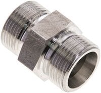 Złączka hydrauliczna prosta, gwintowana 16 S (M24x1,5), stal nierdzewna