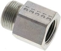 Złączka hydrauliczna prosta, pierścieniowa G 1/2"-16 S (M24x1,5), stal ocynkowana