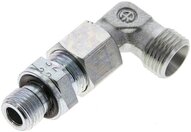Kolanko hydrauliczne 90 st., nastawne, gwint G 1/4"-10 L (M16x1,5), stal ocynkowana