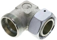 Kolanko hydrauliczne 90 st., nastawne, gwintowane, uszczelnienie stożkowe 35 L (M45x2), stal ocynkowana