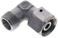 Kolanko hydrauliczne 90 st., nastawne, gwintowane, uszczelnienie stożkowe 10 S (M18x1,5), stal ocynkowana