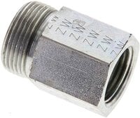 Złączka hydrauliczna prosta, pierścieniowa G 1/2"-18 L (M26x1,5), stal ocynkowana
