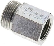 Złączka hydrauliczna prosta, pierścieniowa G 1/2"-18 L (M26x1,5), stal ocynkowana