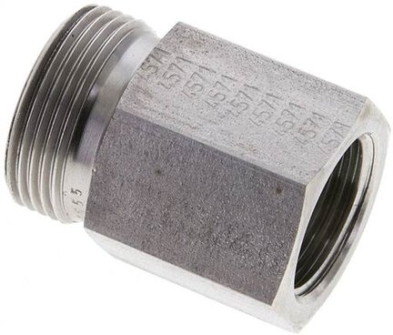 Złączka hydrauliczna prosta, pierścieniowa G 1/2"-18 L (M26x1,5), stal nierdzewna