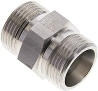 Złączka hydrauliczna prosta, gwintowana 20 S (M30x2), stal nierdzewna