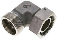 Kolanko hydrauliczne 90 st., nastawne, gwintowane, uszczelnienie stożkowe 38 S (M52x2), stal nierdzewna