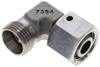 Kolanko hydrauliczne 90 st., nastawne, gwintowane, uszczelnienie stożkowe 12 L (M18x1,5), stal nierdzewna