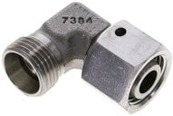 Kolanko hydrauliczne 90 st., nastawne, gwintowane, uszczelnienie stożkowe 12 L (M18x1,5), stal nierdzewna